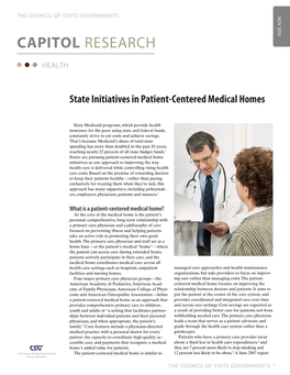 Patient-Centered Medical Homes
