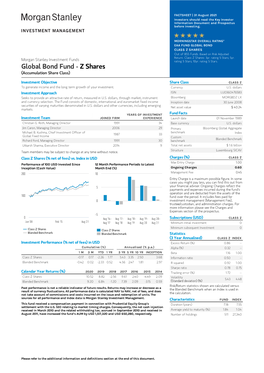 Global Bond Fund - Z Shares (Accumulation Share Class)