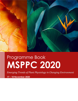Programme Book MSPPC 2020 Emerging Trends of Plant Physiology in Changing Environment