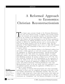 Christian Reconstructionism