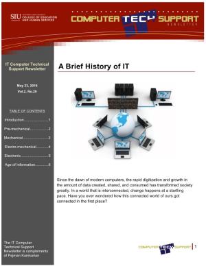 A Brief History of IT