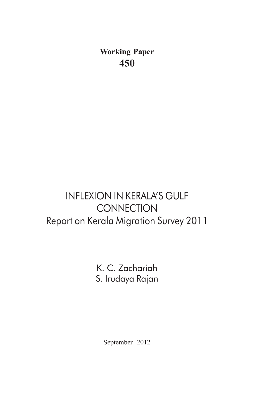 450 INFLEXION in KERALA's GULF CONNECTION Report on Kerala