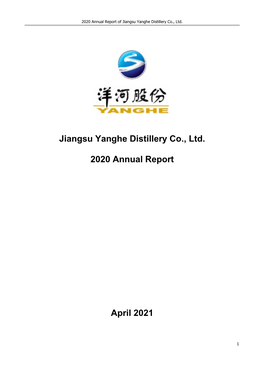 Jiangsu Yanghe Distillery Co., Ltd. 2020 Annual Report April 2021
