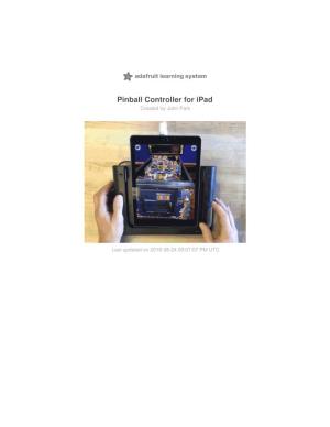 Pinball Controller for Ipad Created by John Park