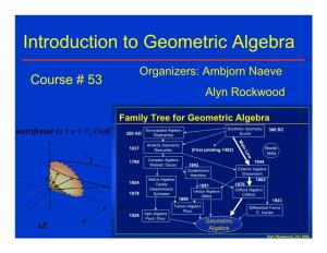 Introduction to Geometric Algebra