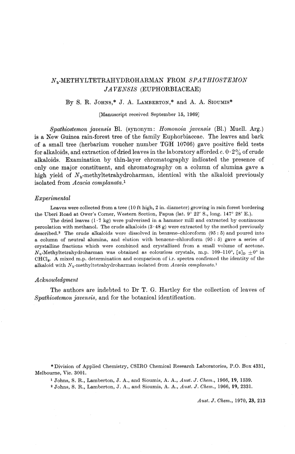 (Synonym : Homonoia Javensis (Bl.) Muell. Arg.) Isolated