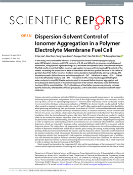 Dispersion-Solvent Control of Ionomer Aggregation in a Polymer