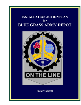 Blue Grass Army Depot Installation Action Plan 2001