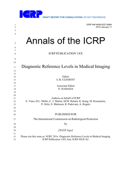 Diagnostic Reference Levels in Medical Imaging 12 13 14 Editor 15 C.H
