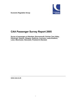 CAA Passenger Survey Report 2005