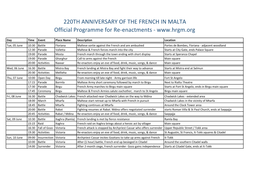 FRENCH in MALTA Official Programme for Re-Enactments
