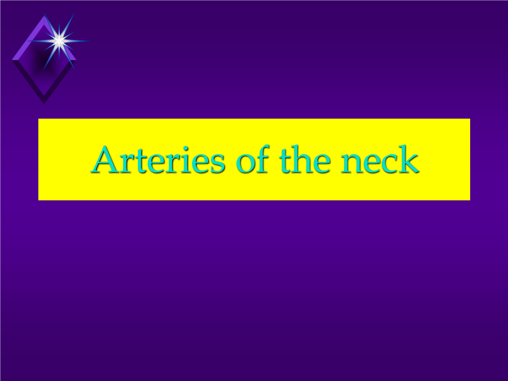 Arteries of the Neck Common Carotid Artery - DocsLib