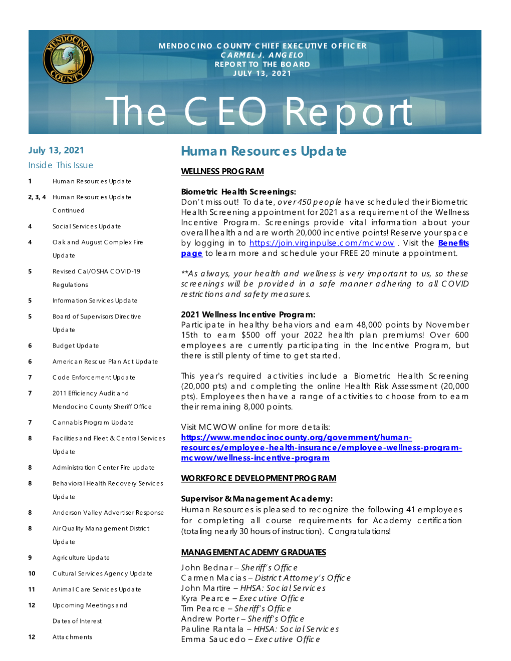 The CEO Report