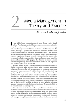 2 Media Management in Theory and Practice 15 Structure-Conduct-Performance (SCP) Framework