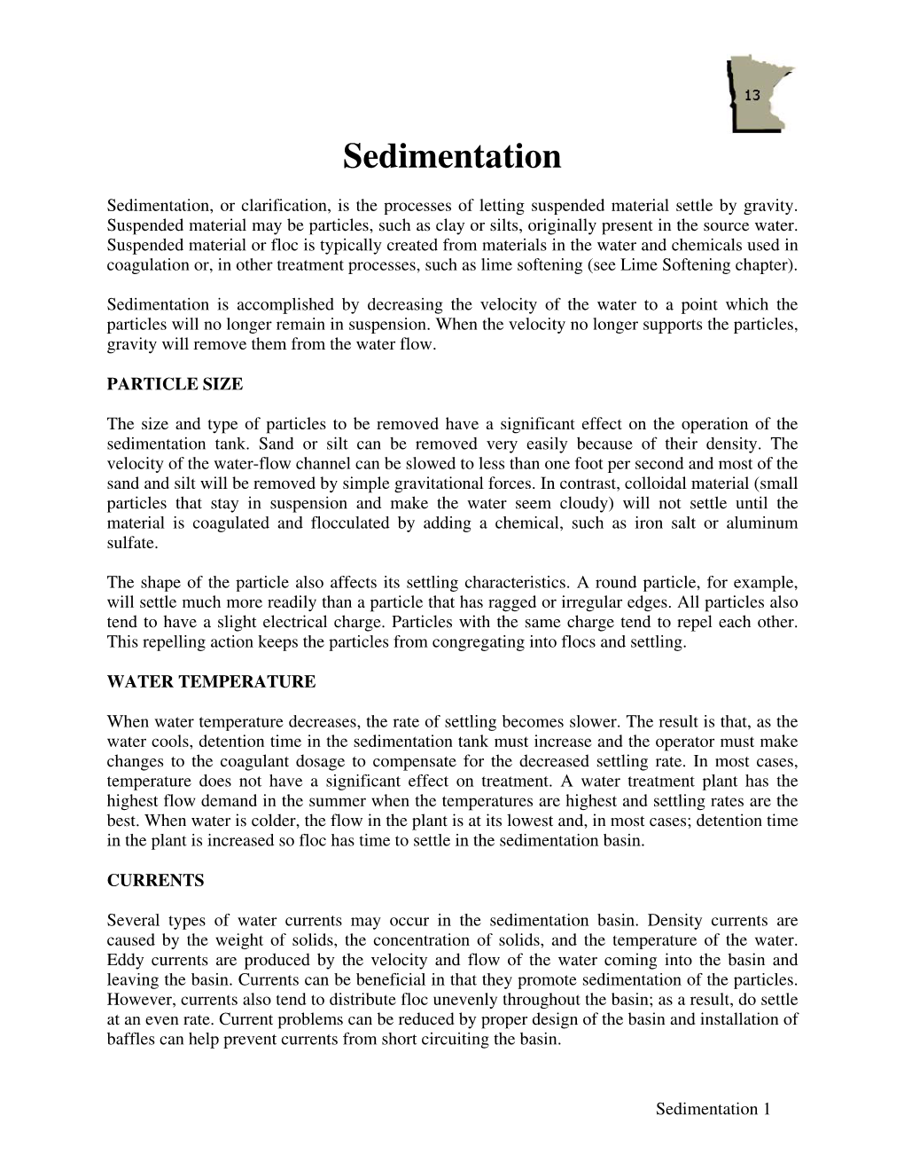 Sedimentation