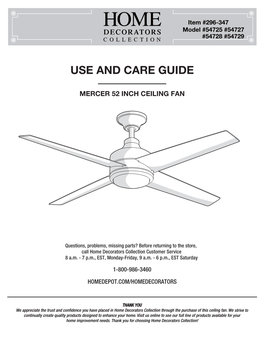 Use and Care Guide