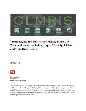 Treaty Rights and Subsistence Fishing in the U.S. Waters of the Great Lakes, Upper Mississippi River, and Ohio River Basins