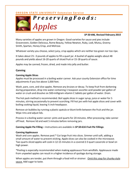 Preserving Apples, Contact Your Local County Extension Office