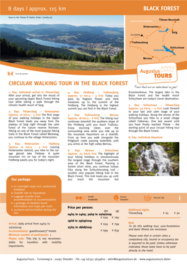 CIRCULAR WALKING TOUR in the BLACK FOREST Tours That Are As Individual As You! 1