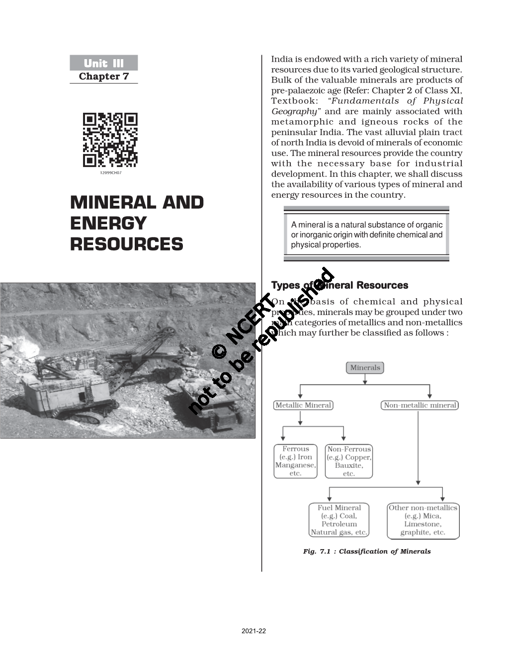 MINERAL and Energy Resources in the Country