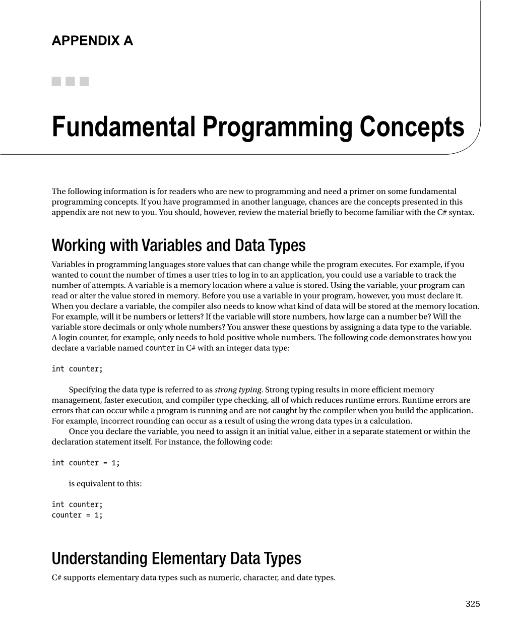 Fundamental Programming Concepts