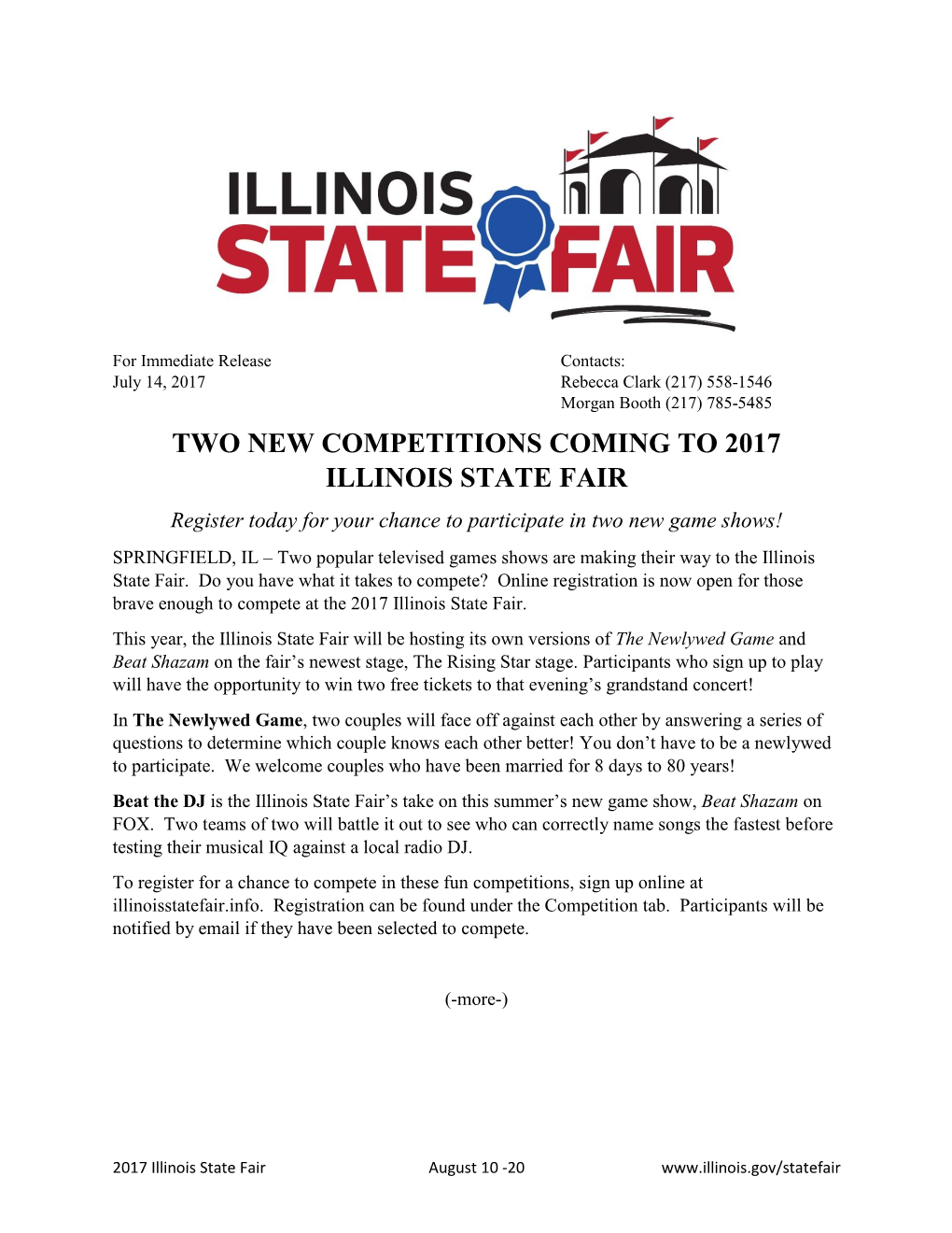 Two New Competitions Coming to 2017 Illinois State Fair