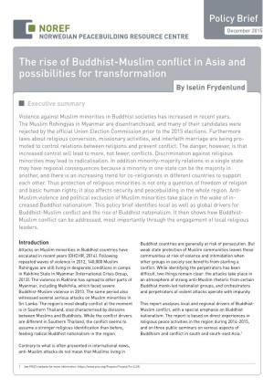 The Rise of Buddhist-Muslim Conflict in Asia and Possibilities for Transformation by Iselin Frydenlund