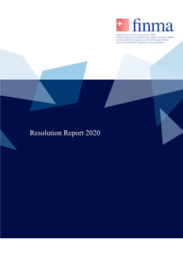 Resolution Report 2020 Management Summary