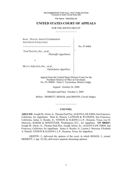 Travel Agent Commission V. Delta Airlines