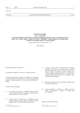 13.5.2002 Uradni List Evropskih Skupnosti L 125/1 Odločba