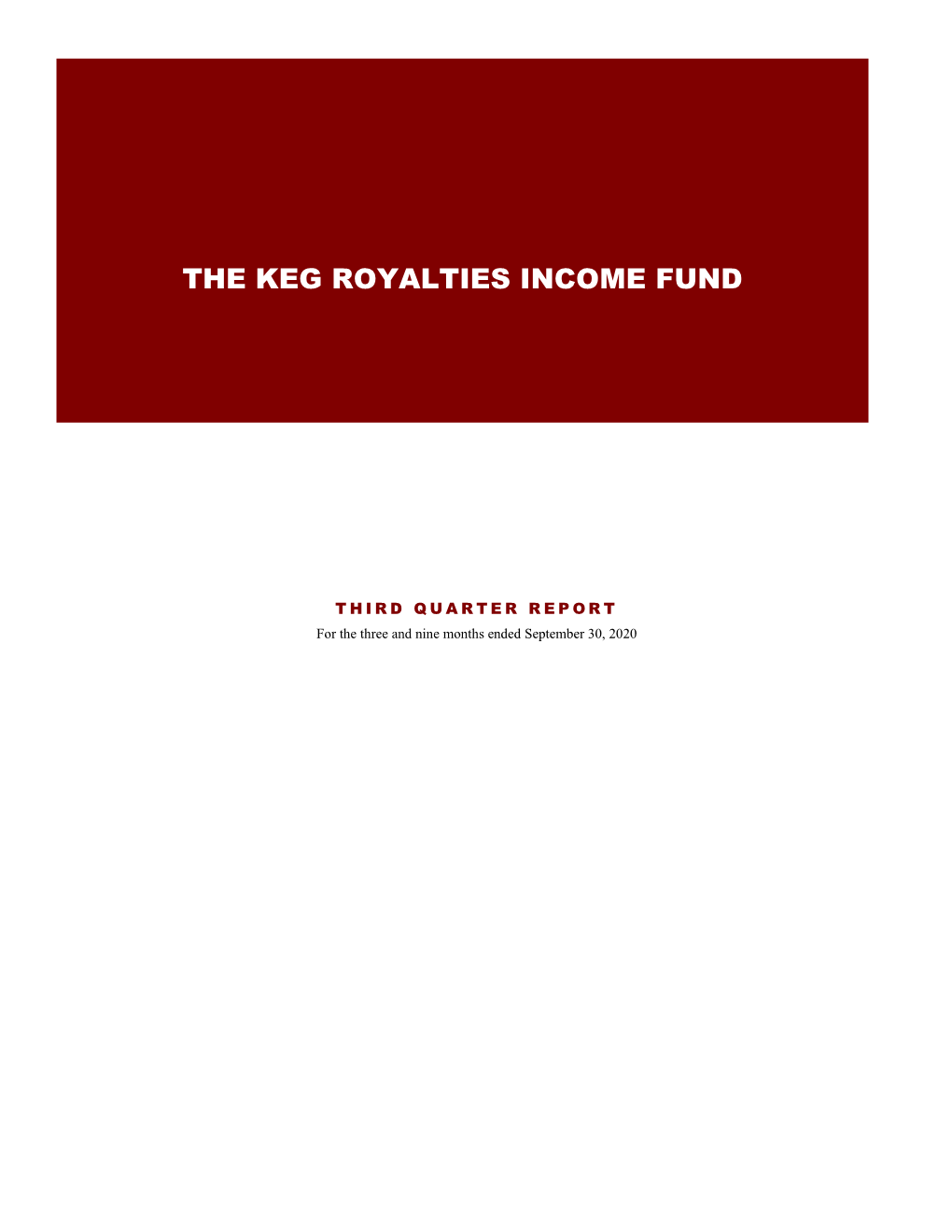 The Keg Royalties Income Fund