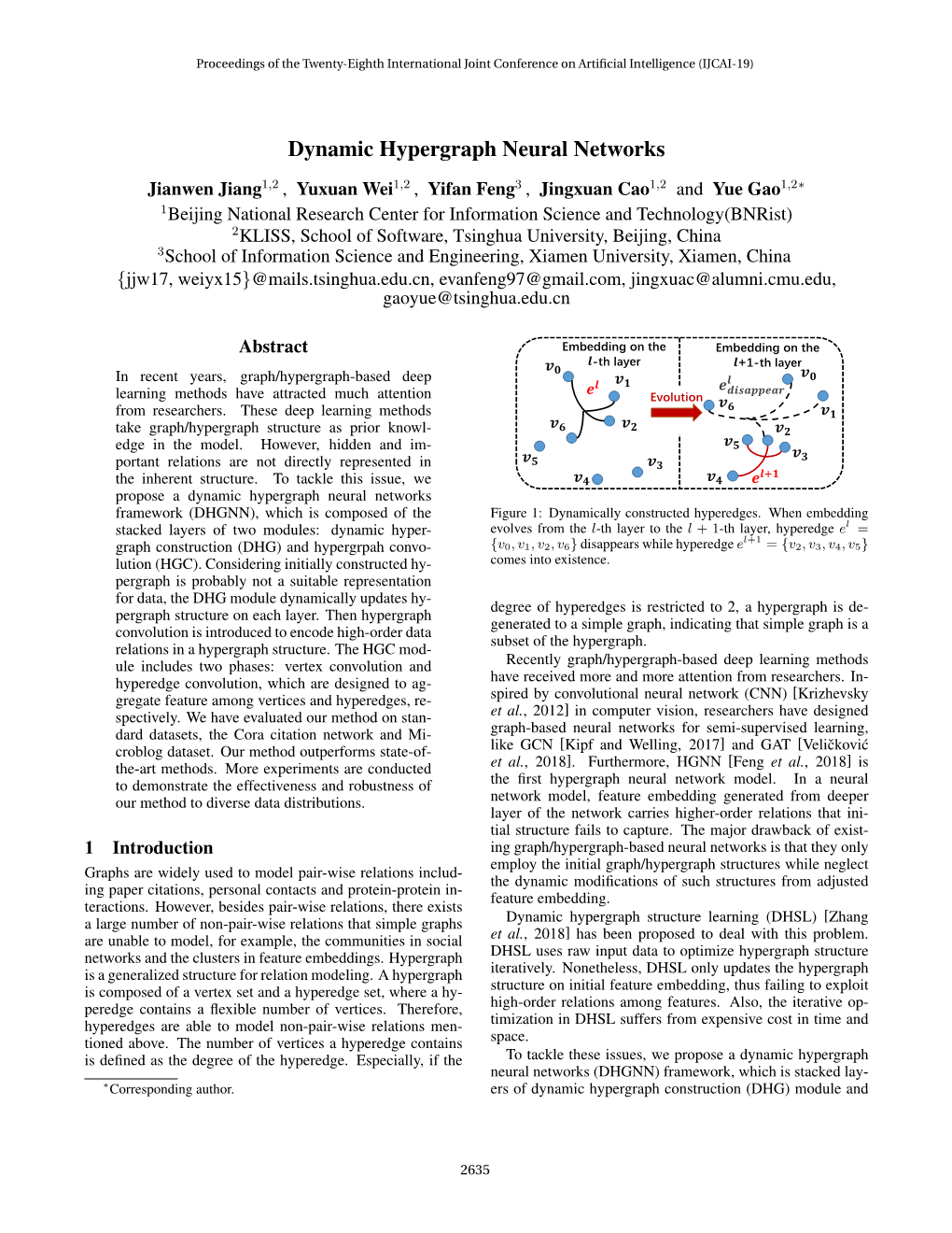 Dynamic Hypergraph Neural Networks