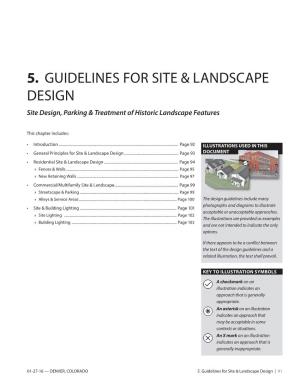 5. Guidelines for Site & Landscape Design