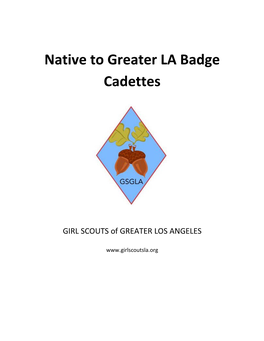 California Native Badge for Cadettes