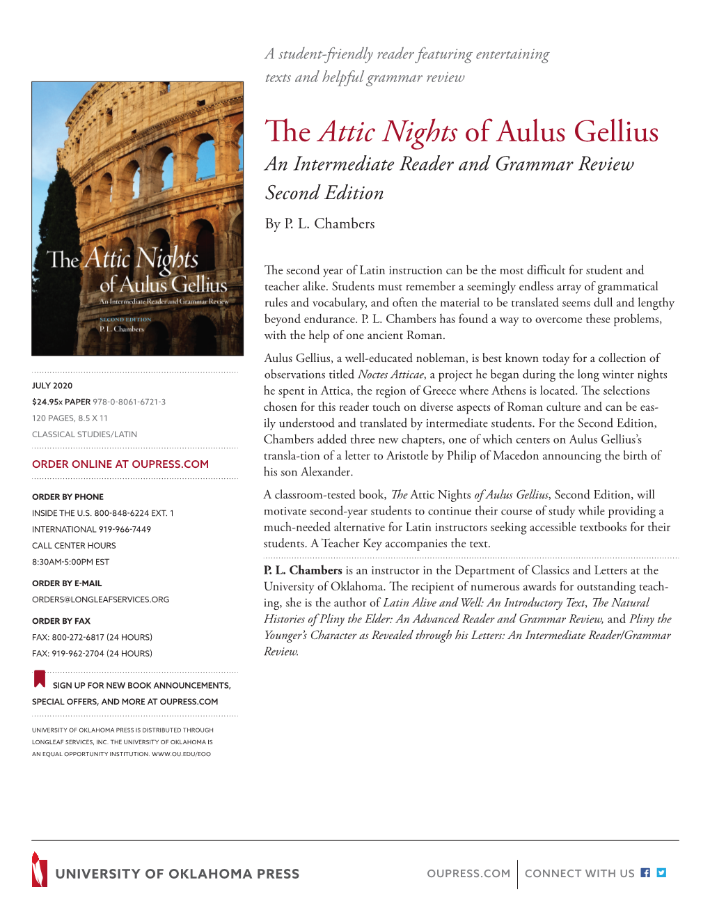 The Attic Nights of Aulus Gellius an Intermediate Reader and Grammar Review Second Edition by P