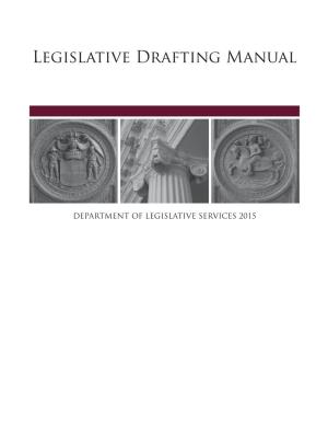 Legislative Drafting Manual 2015