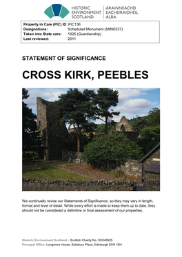 Cross Kirk Statement of Significance