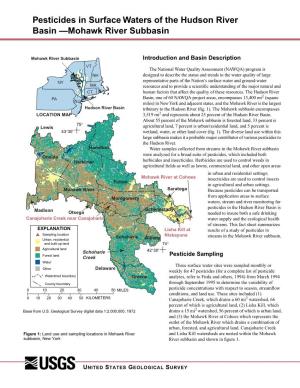 Pesticides in Surface Waters of the Hudson River Basin —Mohawk River Subbasin