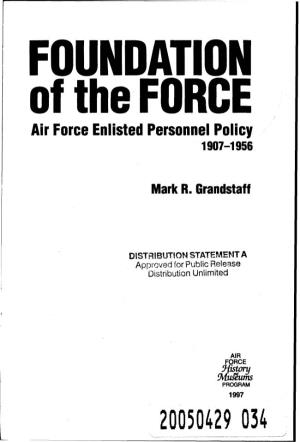 Air Force Enlisted Personnel Policy 1907-1956