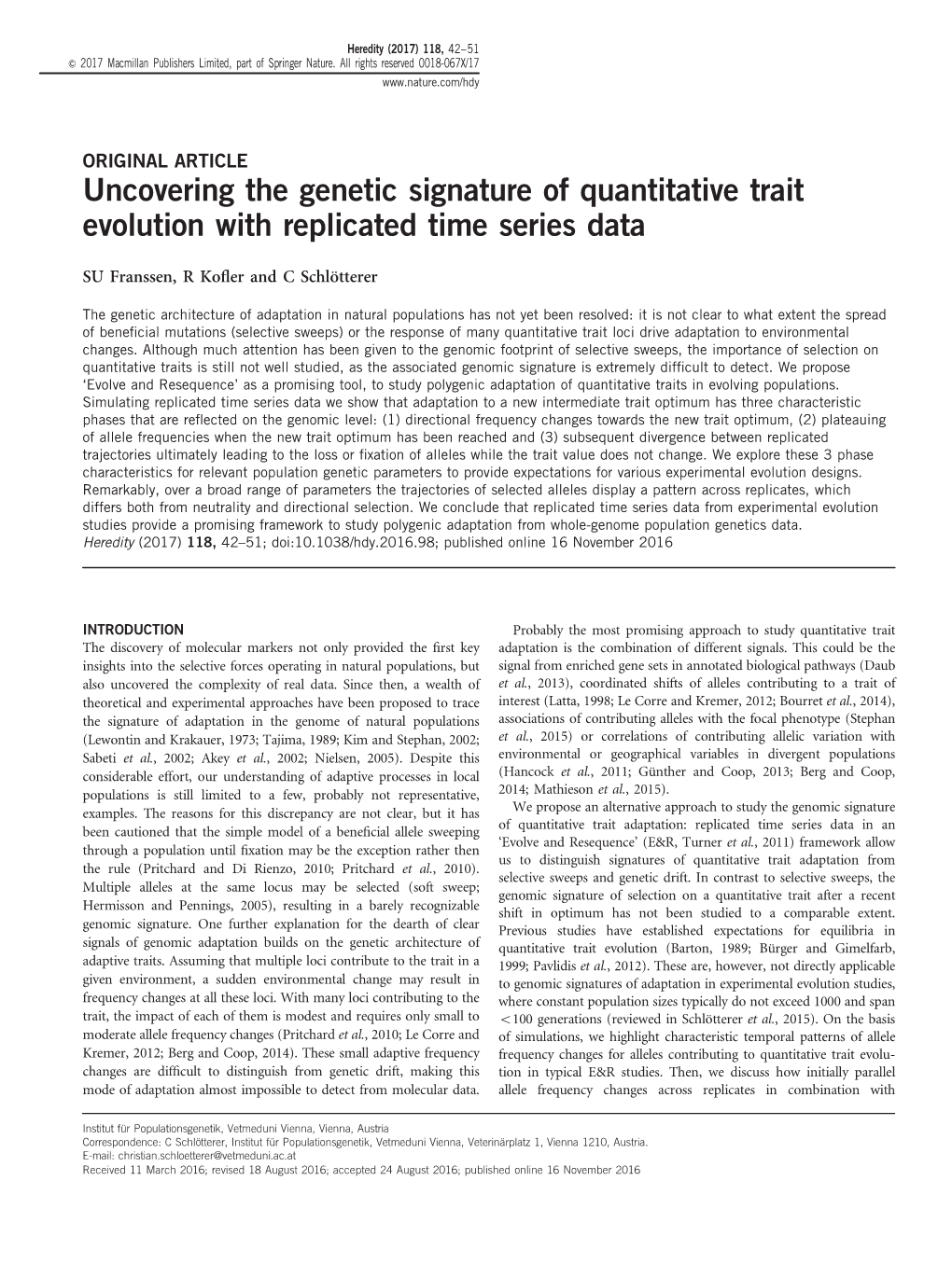 Uncovering the Genetic Signature of Quantitative Trait Evolution with Replicated Time Series Data