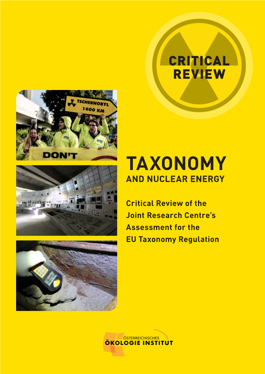 Review of the Joint Research Centre’S Assessment for the EU Taxonomy Regulation