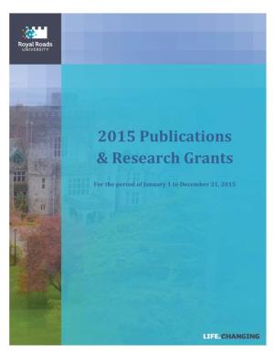 2015 Publications & Research Grants