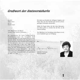 Gemeinde Groß Godems Bürgermeister: Erhard Neick … … …19372 Groß Godems, Am Ring 4 … … … …03 87 25 / 2 06 39 1