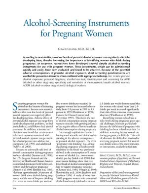 Alcohol-Screening Instruments for Pregnant Women