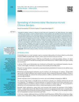 Spreading of Antimicrobial Resistance Across Clinical Borders