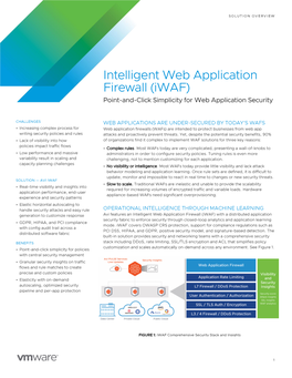 Intelligent Web Application Firewall (Iwaf) Point-And-Click Simplicity for Web Application Security