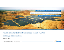 Fourth Quarter & Full Year Ended March 31, 2017