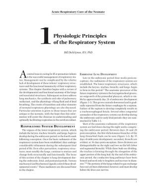 1Physiologic Principles of the Respiratory System