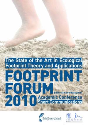 The State of the Art in Ecological Footprint Theory and Applications FOOTPRINT