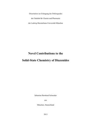 Novel Contributions to the Solid-State Chemistry of Diazenides” 05/2009–11/2009 Master Thesis (Inorganic Chemistry) Ludwig-Maximilian University Munich (Prof